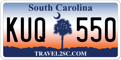 SC license plate KUQ550