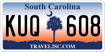 SC license plate KUQ608