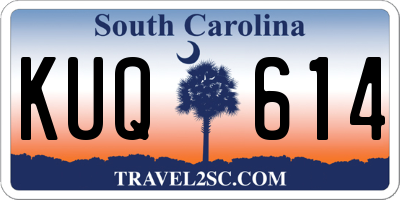 SC license plate KUQ614