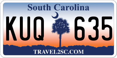 SC license plate KUQ635
