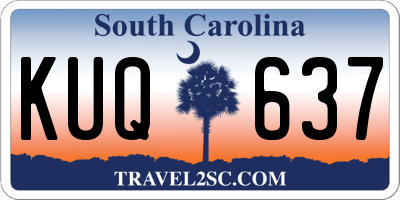 SC license plate KUQ637