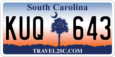 SC license plate KUQ643