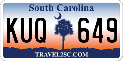 SC license plate KUQ649