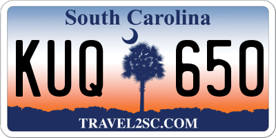 SC license plate KUQ650