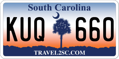 SC license plate KUQ660