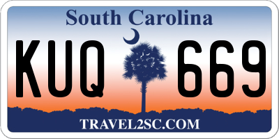 SC license plate KUQ669