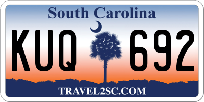 SC license plate KUQ692