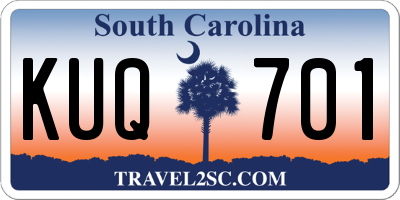 SC license plate KUQ701