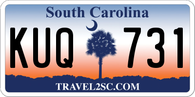 SC license plate KUQ731