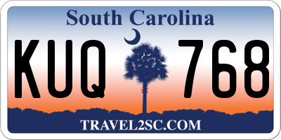 SC license plate KUQ768