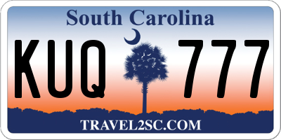 SC license plate KUQ777