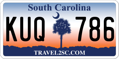 SC license plate KUQ786