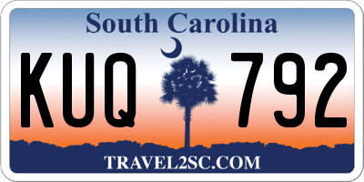 SC license plate KUQ792