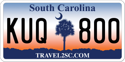 SC license plate KUQ800
