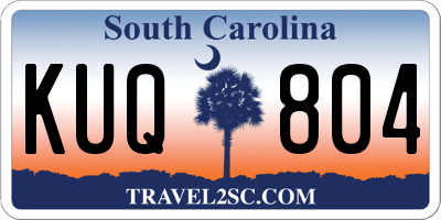 SC license plate KUQ804