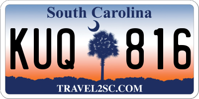 SC license plate KUQ816