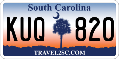 SC license plate KUQ820