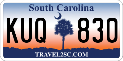SC license plate KUQ830