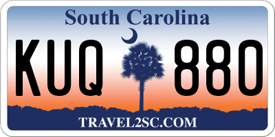 SC license plate KUQ880