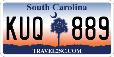 SC license plate KUQ889