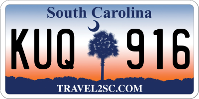 SC license plate KUQ916