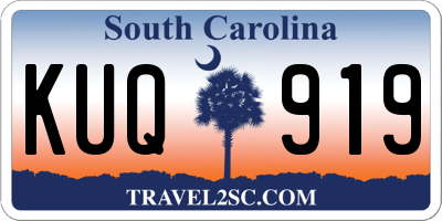 SC license plate KUQ919