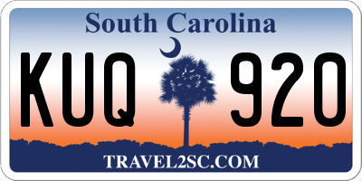 SC license plate KUQ920