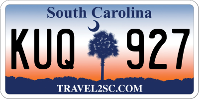 SC license plate KUQ927