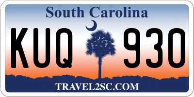 SC license plate KUQ930