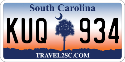SC license plate KUQ934