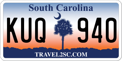 SC license plate KUQ940