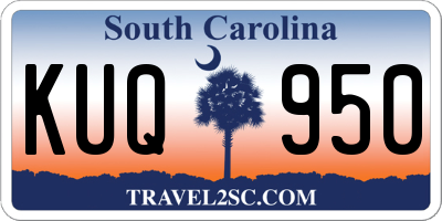 SC license plate KUQ950