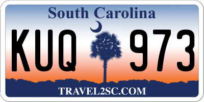 SC license plate KUQ973