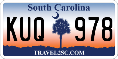 SC license plate KUQ978