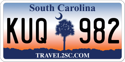 SC license plate KUQ982