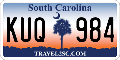 SC license plate KUQ984