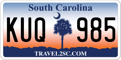 SC license plate KUQ985