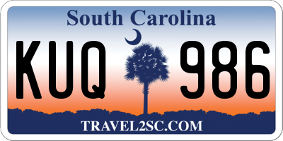 SC license plate KUQ986