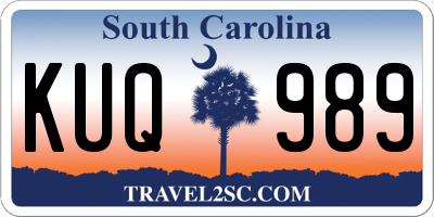 SC license plate KUQ989