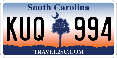 SC license plate KUQ994