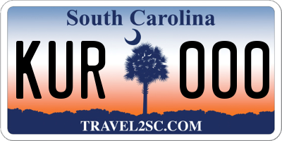 SC license plate KUR000