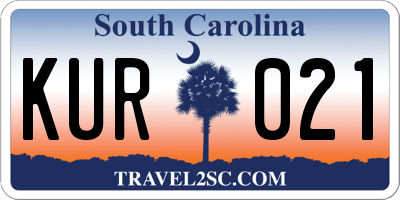 SC license plate KUR021