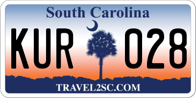 SC license plate KUR028