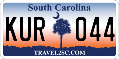 SC license plate KUR044