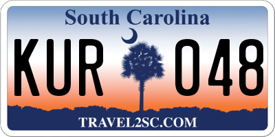 SC license plate KUR048