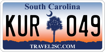 SC license plate KUR049