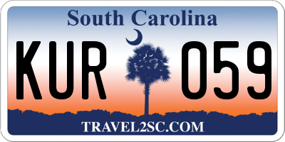 SC license plate KUR059