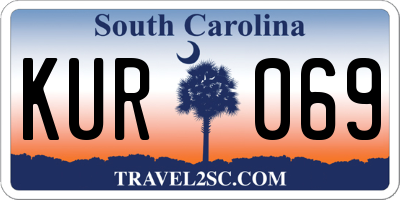 SC license plate KUR069