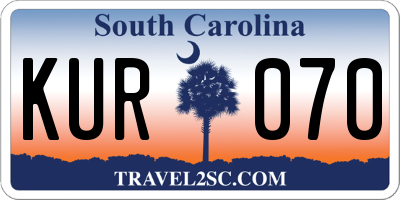 SC license plate KUR070