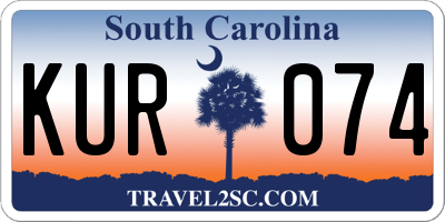 SC license plate KUR074